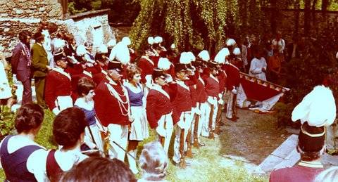 Fahne, Fest, Schützengarde, Tiffen, Tracht, Tschakko, Uniform, Uniformierte Schützengarde
